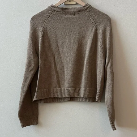 Universal Thread Brown Crewneck Button-Front Cardigan - Picture 3 of 3